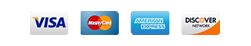 Visa, MasterCard, American Express, Discover
